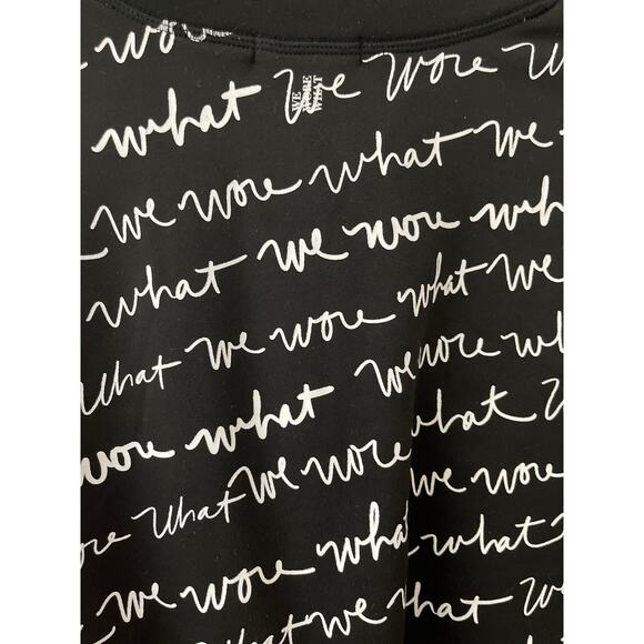 We Wore What Black & White Logo Scribbled‎ Oversized Cropped Sweatshirt Size XS - Picture 8 of 8